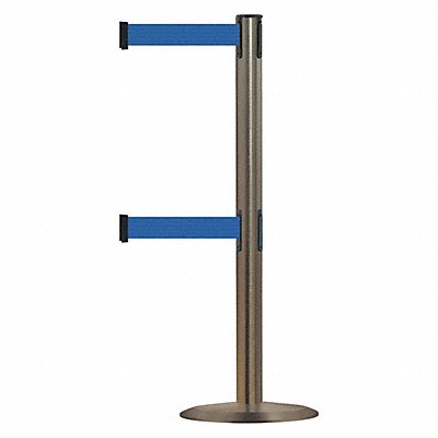 Barrier Post with Belt 7-1/2 ft L Blue