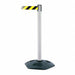 D0032 Barrier Post with Belt PVC White