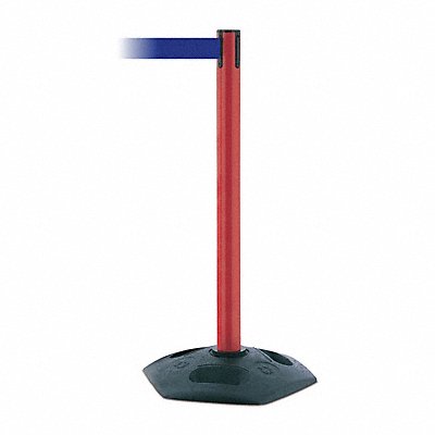 D0032 Barrier Post with Belt 7-1/2 ft L Blue