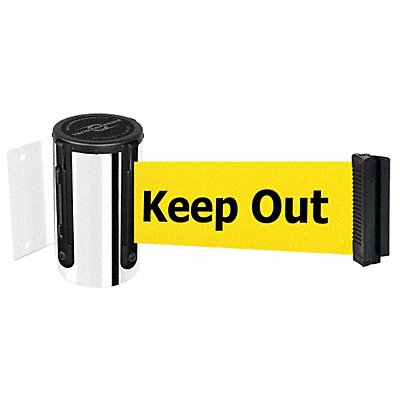 D0091 Belt Barrier Chrome Belt Yellow