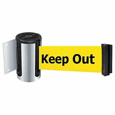 D0091 Belt Barrier Chrome Belt Yellow