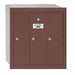 Vertical Mailbox 3 Doors Bronze