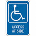 Access At Side Parking Sign 18 x 12 