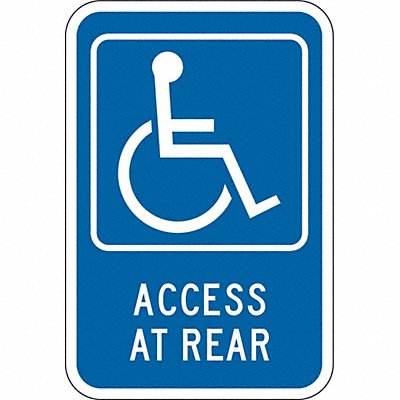 Access At Rear Parking Sign 18 x 12 