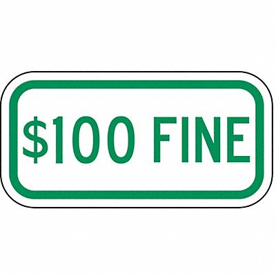 Fine Parking Sign 6 x 12 