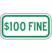 Fine Parking Sign 6 x 12 