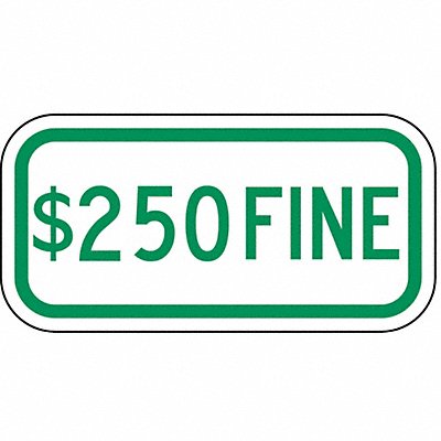 Fine Parking Sign 6 x 12 