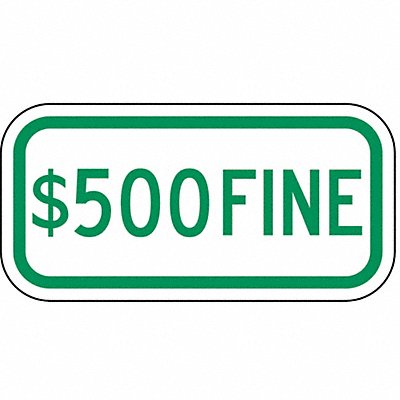 Fine Parking Sign 6 x 12 