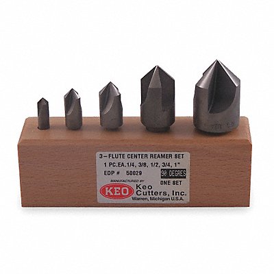 Countersink Set 5 PC 3 Fl 120 Deg Co