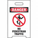 Floor Safety Sign White Plastic 20 in H