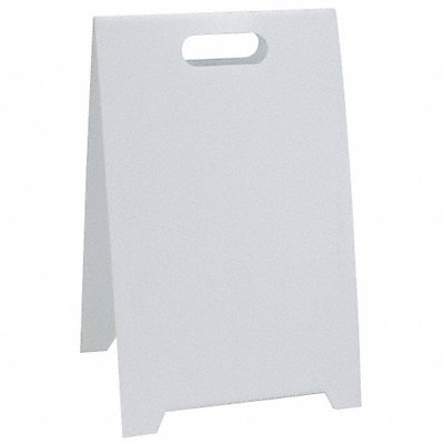 Blank Floor Stand Sign White Plastic