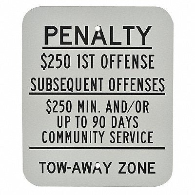 Tow Zone Parking Sign 12 x 10 