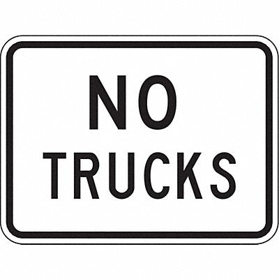 No Trucks Traffic Sign 18 x 24 