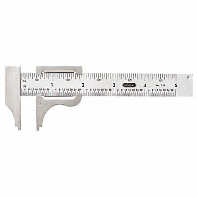 Vernier Caliper 4 In SS 1/16 1mm Grad