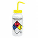 Wash Bottle Std 16 oz Bleach Yellow PK6