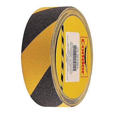 AntiSlip Tape 60 ftLx2 W BLK/YLW 60Grit