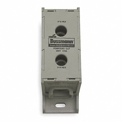 Power Distr Block Al/Cu 600V AC/DC