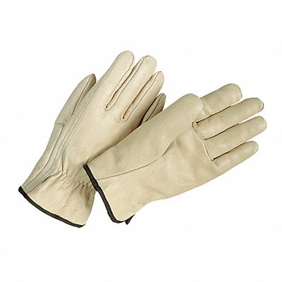 D1591 Leather Gloves Beige M PR