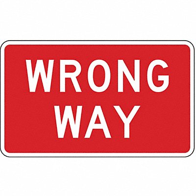 D9793 Wrong Way Traffic Sign 18 x 30 