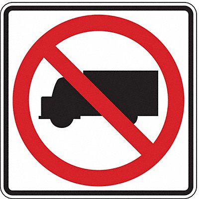 D9706 No Trucks Traffic Sign 24 x 24 