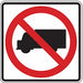 D9706 No Trucks Traffic Sign 24 x 24 