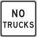 No Trucks Traffic Sign 24 x 24 