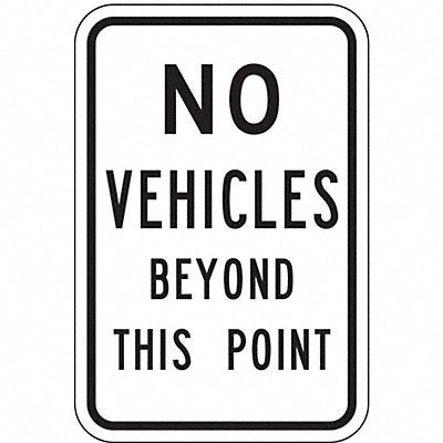 Non-Rflctv Traffic Safety Sign 18x12in