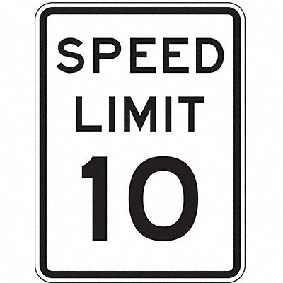 D9757 Speed Limit 10 Traffic Sign 24 x 18 