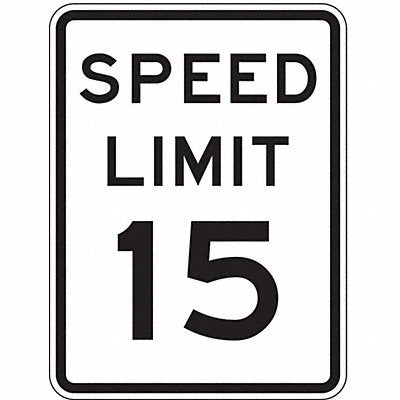 D9758 Speed Limit 15 Traffic Sign 24 x 18 
