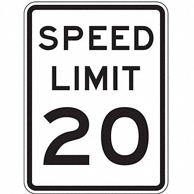 Speed Limit 20 Traffic Sign 24 x 18 