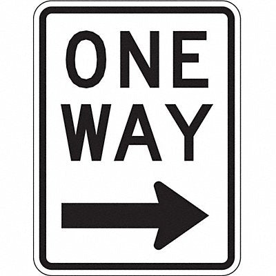 D9712 One Way Traffic Sign 24 x 18 