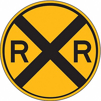 D9728 RXR Traffic Sign 30x30 12 Dia