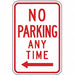 No Parking Any Time Sign 18 x 12 