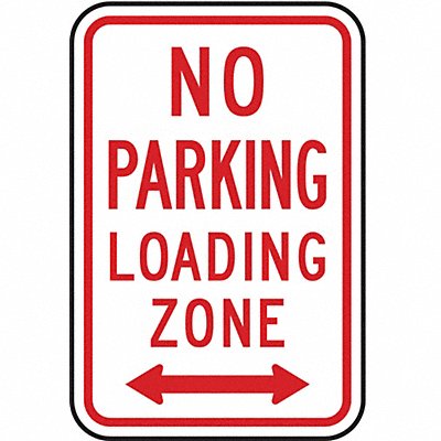 No Parking Loading Zone Sign 18 x 12 