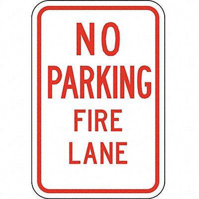 Fire Lane No Parking Sign 18 x 12 