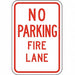 Fire Lane No Parking Sign 18 x 12 