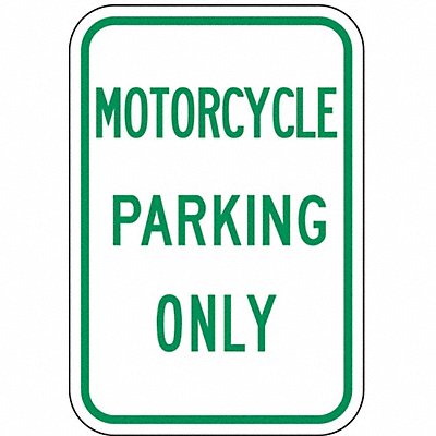 Motorcycle Parking Sign 18 x 12 