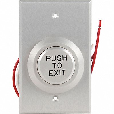 Push to Exit Button 24VDC Wt/Blk Button