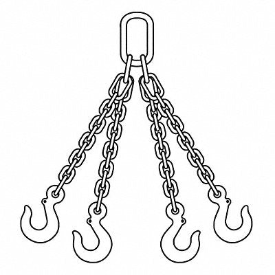Chain Sling 5 ft L QOS Sling Type