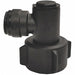 Female Swivel Elbow Black 3/8 Tube PK5