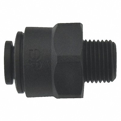 Male Connector Black 1/4 Tube Size PK10