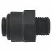 Male Connector Black 1/4 Tube Size PK10