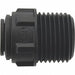 Male Connector Black 3/8 Tube Size PK10