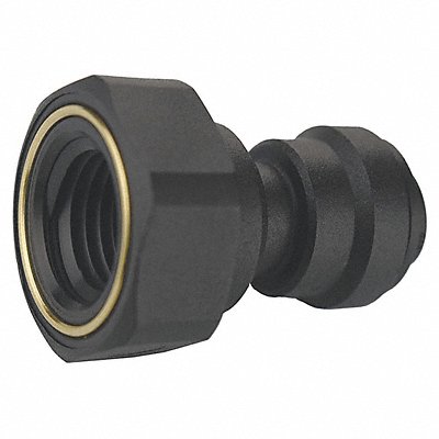 Female Adapter Black 1/4 Tube Size PK10