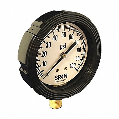 Pressure Gauge 3-1/2 Dial Size Bottom