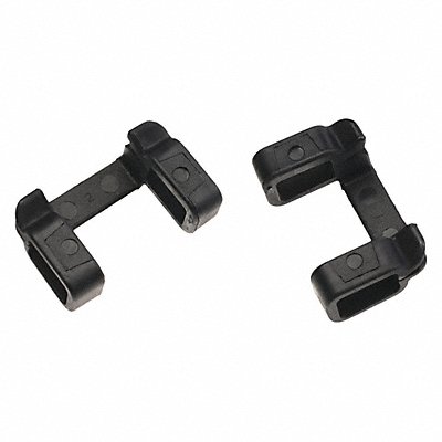 Helmet Clips Black Plastic PR