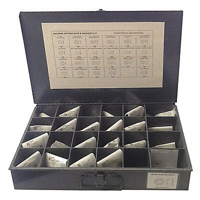 Nut/Washer Assort Hex 575pcs Zinc Plated