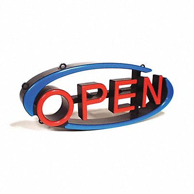 LED Open Sign 22-1/2 L Plastic