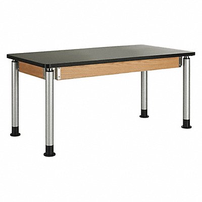 Adjustable Table Black/Oak 500 lb Cap.