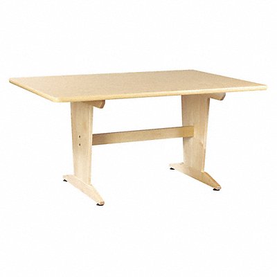 Table Natural Birch Wood Frame 42 D